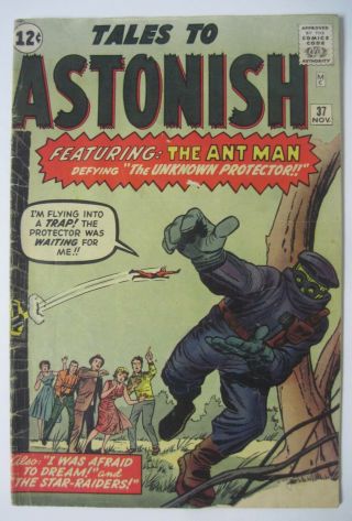 Tales To Astonish 37 4th App.  Ant Man Marvel Comics 1962 Stan Lee Jack Kirby