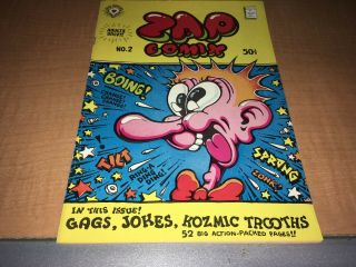 Zap Comix R.  Crumb 1968 Apex Novelties Comic Book 2 Kl Adults Only