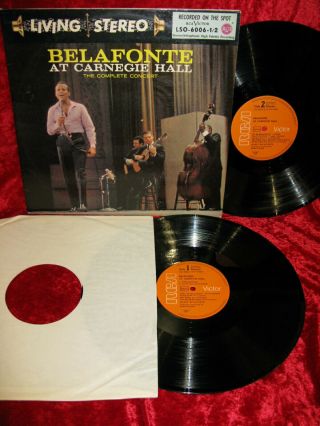German Nr 2lp Rca Lso 6006 - 1/2 Stereo Belafonte At The Carnegie Hall
