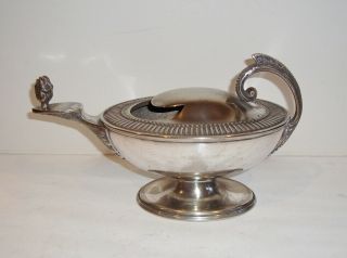 Large Antique Silver Plated Victorian Spoon Warmer Aladdins Lamp Benetfink & Co