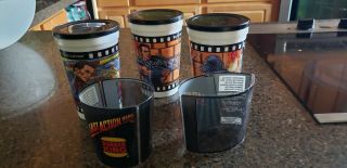 3x 1993 Last Action Hero Burger King Motion Cups 2 - Big Mistake 1 - Iced That One.