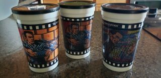 3x 1993 Last Action Hero Burger King Motion Cups 2 - Big Mistake 1 - Iced that one. 3