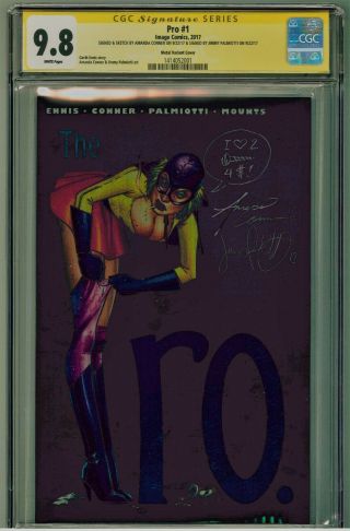 The Pro 1 (1st Print) Cgc 9.  8 Ss Metal Variant Cover - Conner/palmiotti
