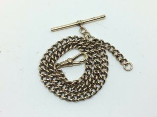 Antique Vintage 9ct Rolled Gold Albert Chain Pocket Watch Fob Chain