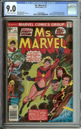 Ms.  Marvel 1 Cgc 9.  0 Ow/wh Pages