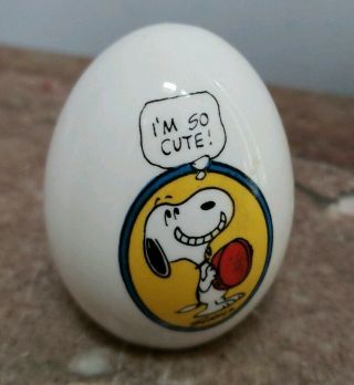 Vintage 1958 Snoopy Ceramic Egg - I’m So Cute