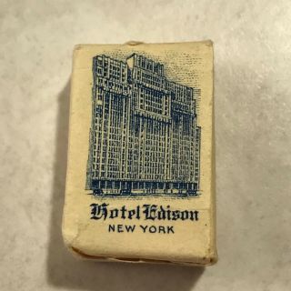 Vintage Sugar Miniature Advertisement Paper Wrapped Cube Hotel Edison,  York