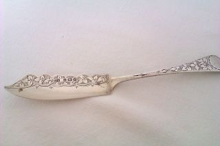Beautifully Engraved Solid Silver Edwardian Butter Knife Joseph Gloster 1904 2