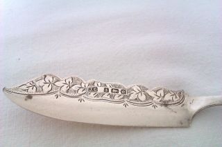 Beautifully Engraved Solid Silver Edwardian Butter Knife Joseph Gloster 1904 4