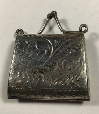 Old Vintage Antique.  925 Fine Sterling Silver Purse Pill Box