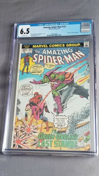 Spider - Man 122 (cgc 6.  5) Death Of Green Goblin - Ow Pages 1973 Spiderman