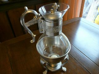 Vintage Fb Rogers Carafe Tea Server With Warmer