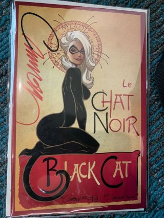 2019 Sdcc Black Cat 1d Signed Edition W/coa Le Chat Noir J Scott Campbell Hot