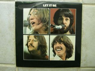 The Beatles - Let It Be Nov.  1970 Repress Uk Apple/parlophone Ppcs 7096 Vg (,) /vg,