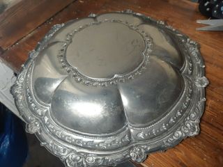 Vintage Silver Plated Bowl By Falstaff 13 Inches Diameter LARGE Shelf K 2