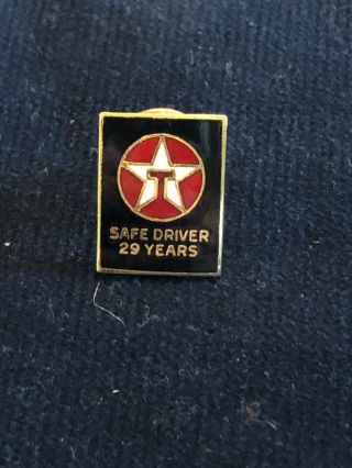 Vintage Texaco Service Pin Safe Driver No Accident 29 Year Oil & Gas