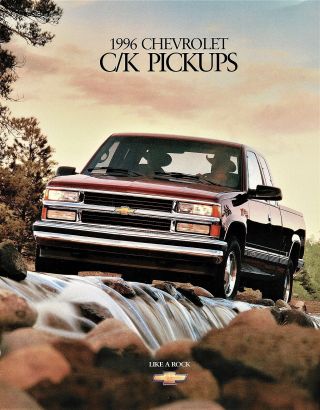 1996 Chevrolet Cheyenne Silverado C/k 1500 2500 3500 Pickup Truck Sales Brochure