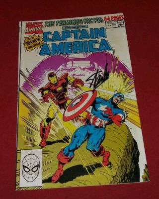 Captain America 9 Vf,  8.  5 Signed Stan Lee The Terminus Factor Cover Key L@@k