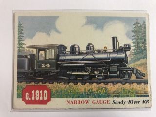 1955 Topps Rails & Sails Railroad Train Card 105 Narrow Gauge Short Print Ex,