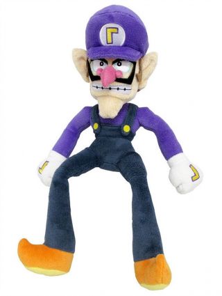 Real Little Buddy Mario (1422) All Star Waluigi 12.  5 " Plush Doll