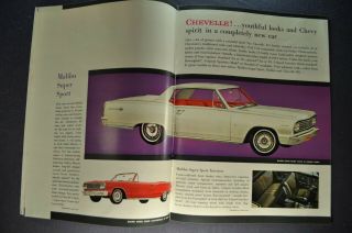 1964 Chevrolet Brochure Impala Bel Air Chevelle Chevy II Nova Corvair Corvette 5