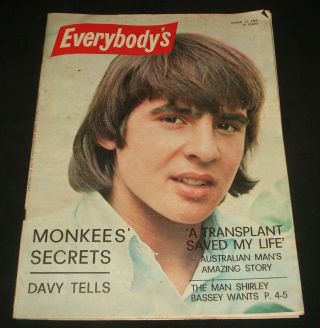 Everybodys 1960s Pop Mag Monkees Jean Shrimpton Bee Gees Uptight Pop Tv Show
