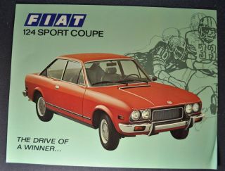 1973 Fiat 124 Sport Coupe Sales Brochure Sheet 73