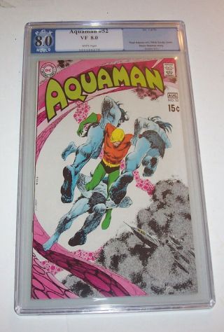 Aquaman 52 - 1970 Bronze Age Dc Issue - Pgx Vf 8.  0 (neal Adams Art)