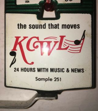 KCWL Radio (Monroe,  Louisiana) Advertisement Wall Thermometer / 6 1/2” long 2