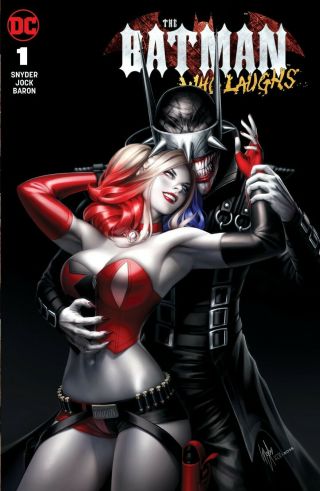 The Batman Who Laughs 1 Dc Krs Warren Louw Variant Cover With Harley Quinn