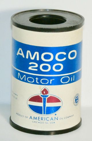 Amoco 200 Motor Oil Magnetic Paper Clip Holder Made In Hong Kong Circa 1950s