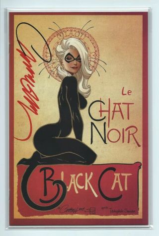 Black Cat 1 Le Chat Noir J Scott Campbell Variant Cover D Signed W