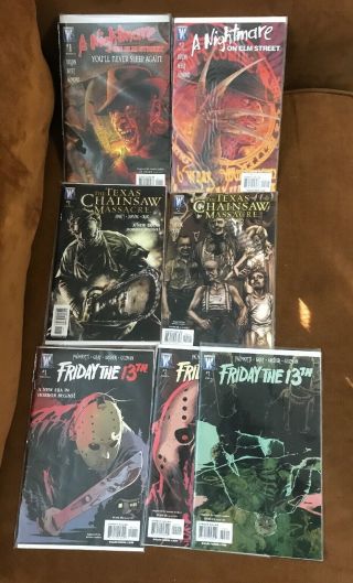 Nightmare On Elm St.  1 - 2 Friday The 13th 1 - 3 Texas Chainsaw Massacre 1 - 2 Comics