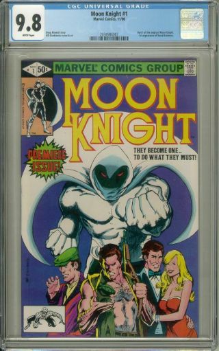 Moon Knight 1 (marvel Comics,  1980) Cgc Graded 9.  8 White Pages