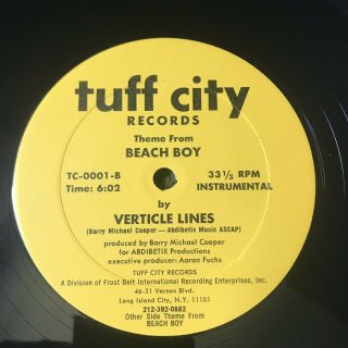 VERTICLE LINES “Beach Boy” 12” Tuff City Rare Funk Boogie Soul 2
