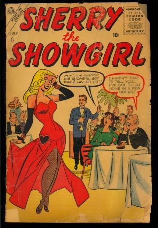 Sherry The Showgirl 1 Rare Dan Decarlo Good Girl Atlas Teen 1956 Fr - Gd