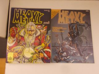 Ebab Heavy Metal Sci - Fi Fantasy Magazines - 1977 - 9 Issues Vg,  To Vf,