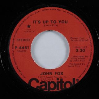 70s Soul Funk 45 John Fox It 