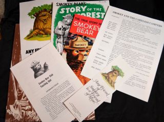 Vintage Teacher ' s Fire Prevention Kit,  Smokey the Bear,  1970s,  Forest Comic Book 4