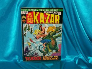 Astonishing Tales 12,  June 1972,  Kazar 2nd Man Thing Appearance Fine Plus