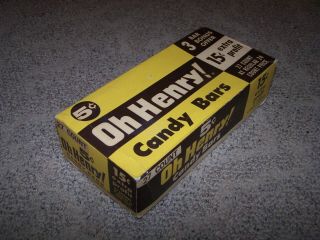 Vintage 5 Cent 11x5x3 Inch Oh Henry Candy Bar General Store Advertising Box