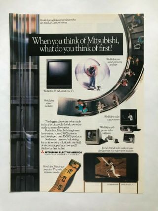 Mitsubishi Electric America Vintage 1989 Print Ad
