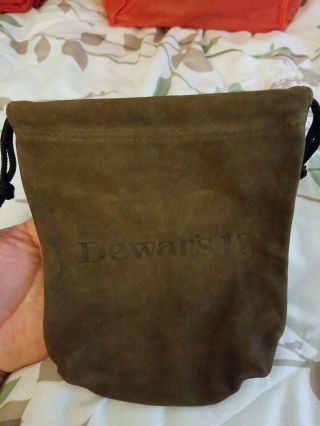 Dewars 12 Scotch Whisky Leather Pouch / Bag
