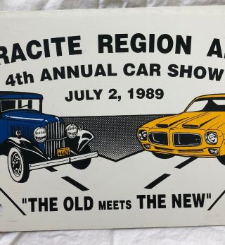 1989 Anthracite Region AACA Antique Car Show Metal License Plate Hazelton PA 3