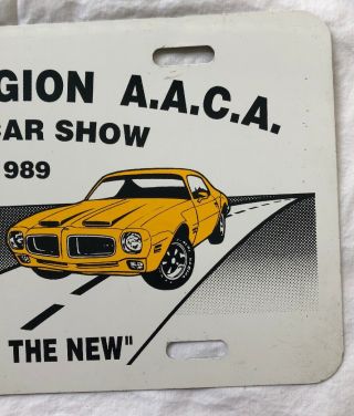 1989 Anthracite Region AACA Antique Car Show Metal License Plate Hazelton PA 4