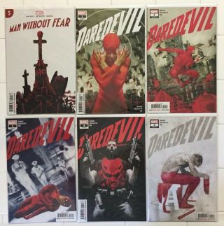 Daredevil Vol 6 1 2 3 4 5 & Man Without Fear 5.  First Cole North Nm 1st Prints