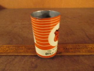 Vintage Oil can Phillips 66 orange black Motor car truck auto bank no top 4