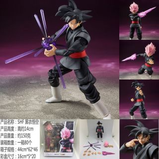 1 Anime Dragon Ball Z Black Goku Gokou Saiyan Rose God Slide Action Figure