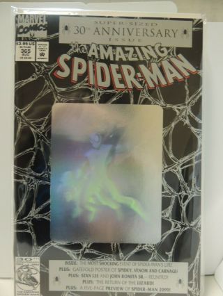 The Spider - Man 365 (aug 1992,  Marvel) 30th Ann.  Comic Key Issue Nm/m
