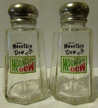 A Great Set Of 2 Mt.  Dew Hillbilly Salt And Pepper Shakers